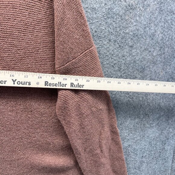 Peruvian Connection Sweater Women Medium Brown Alpaca Blend Knit V Neck Pullover - Picture 4 of 9